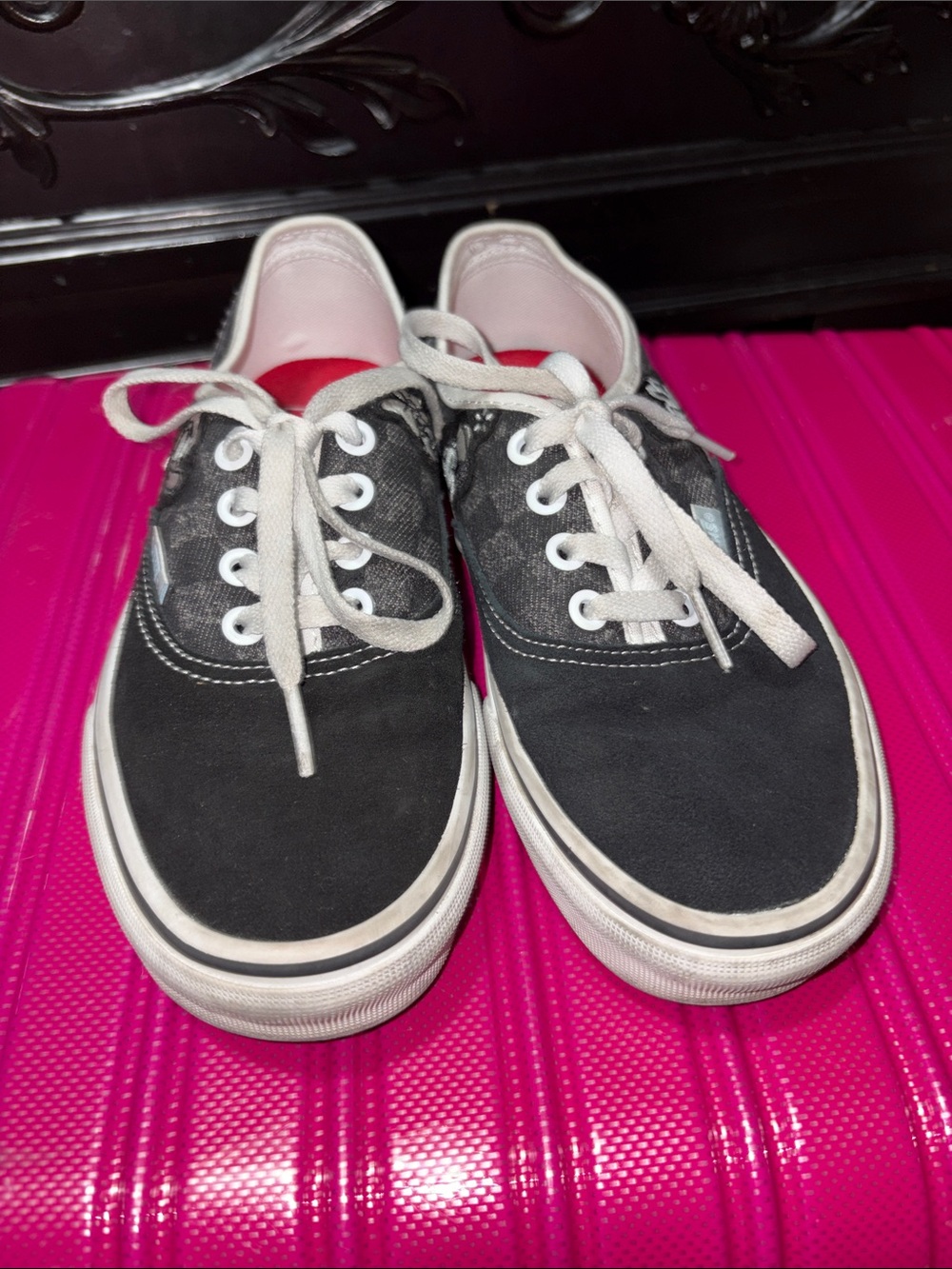 Vans Low-Top Canvas Sneakers in Black and White